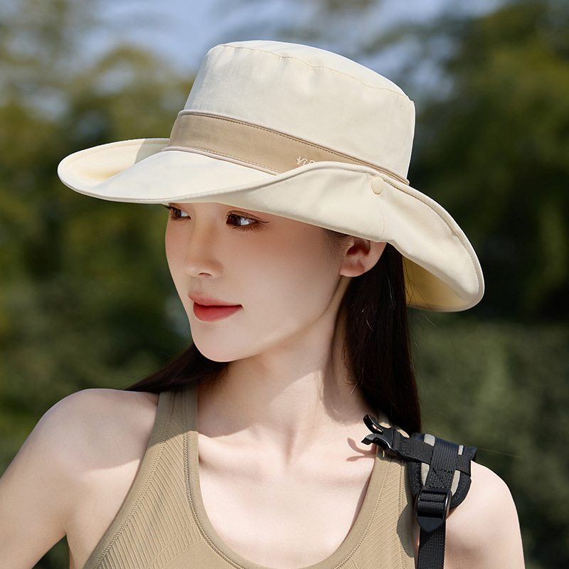 Big Brim Shade Fisherman Hat Women's Summer UV Protection Sun Hat Japanese Quick-drying Travel Mountaineering Hat for Men