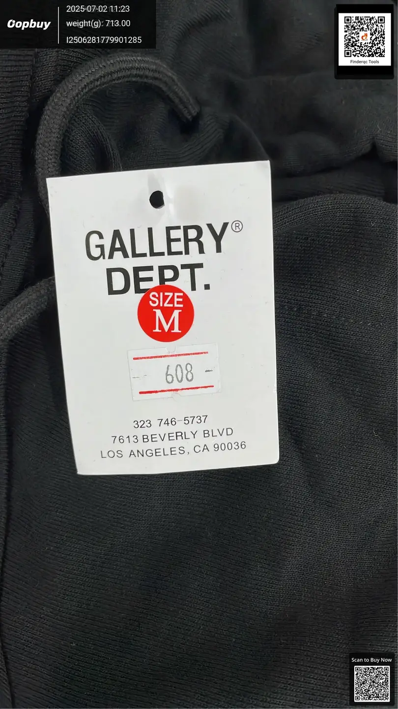 Gallery Dept. Black Hoodie