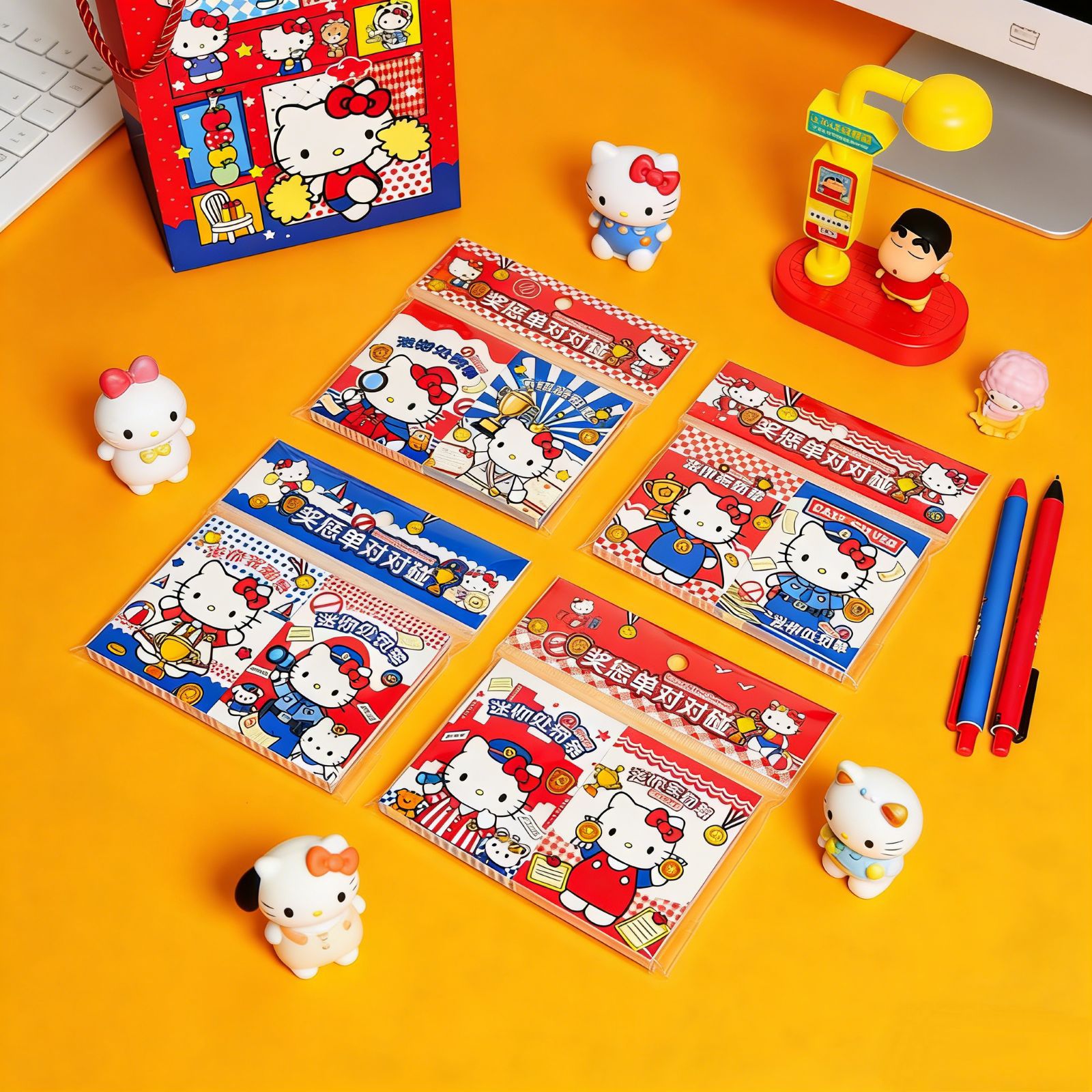 Mai Pin Stationery Hello Kitty Reward and Punishment Cards for Students - Fun Prank Reward and Punishment Notes