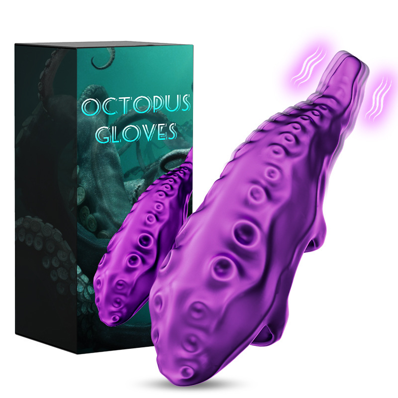 Octopus Finger Massager, Vulva Wearable Vibrating Sleeve, Silicone Couple's Erotic Vibrating Egg, Silent Wholesale