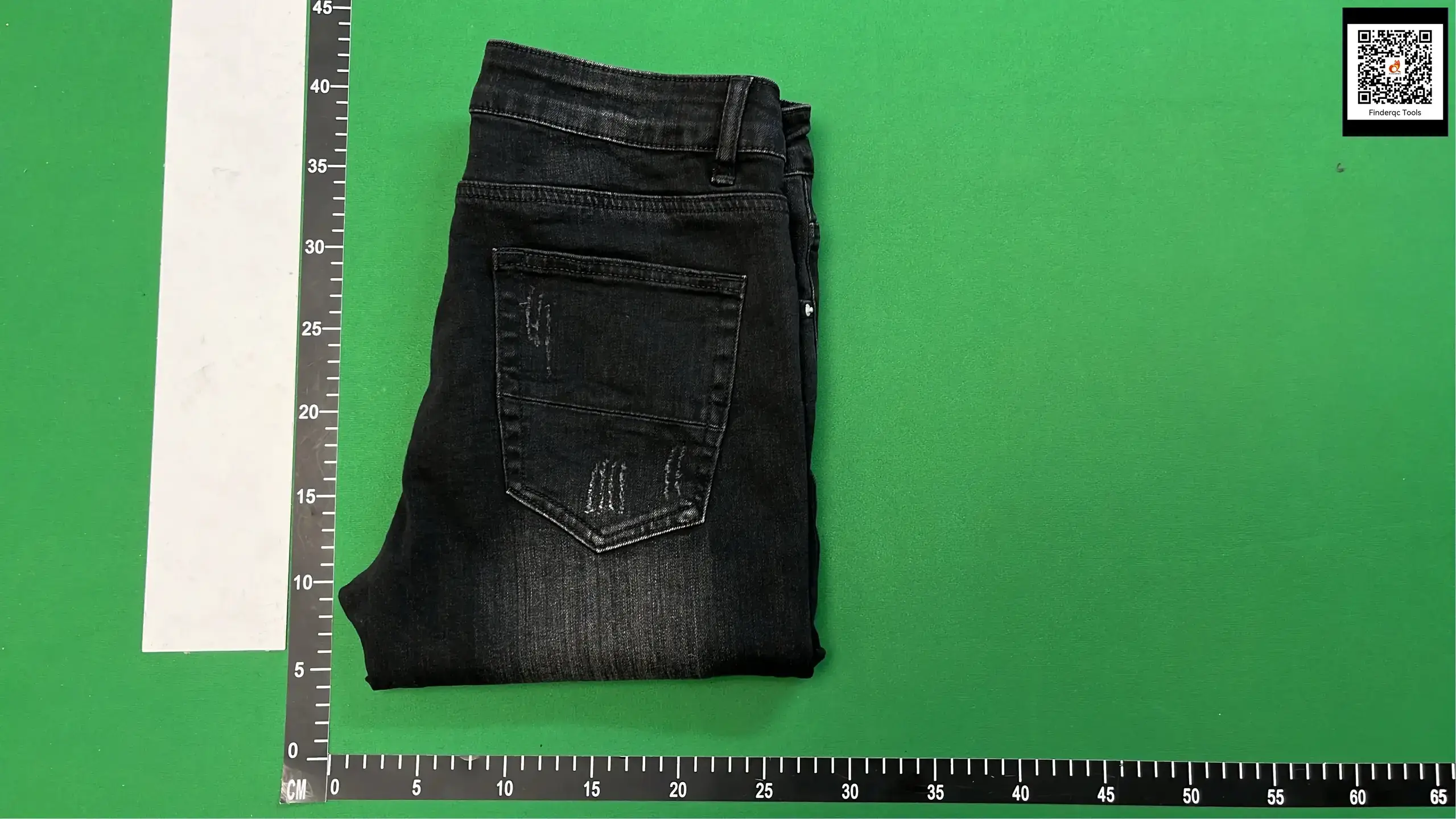 TRENDAMIRI 817i street letter Angel pattern denim cotton black skinny jeans