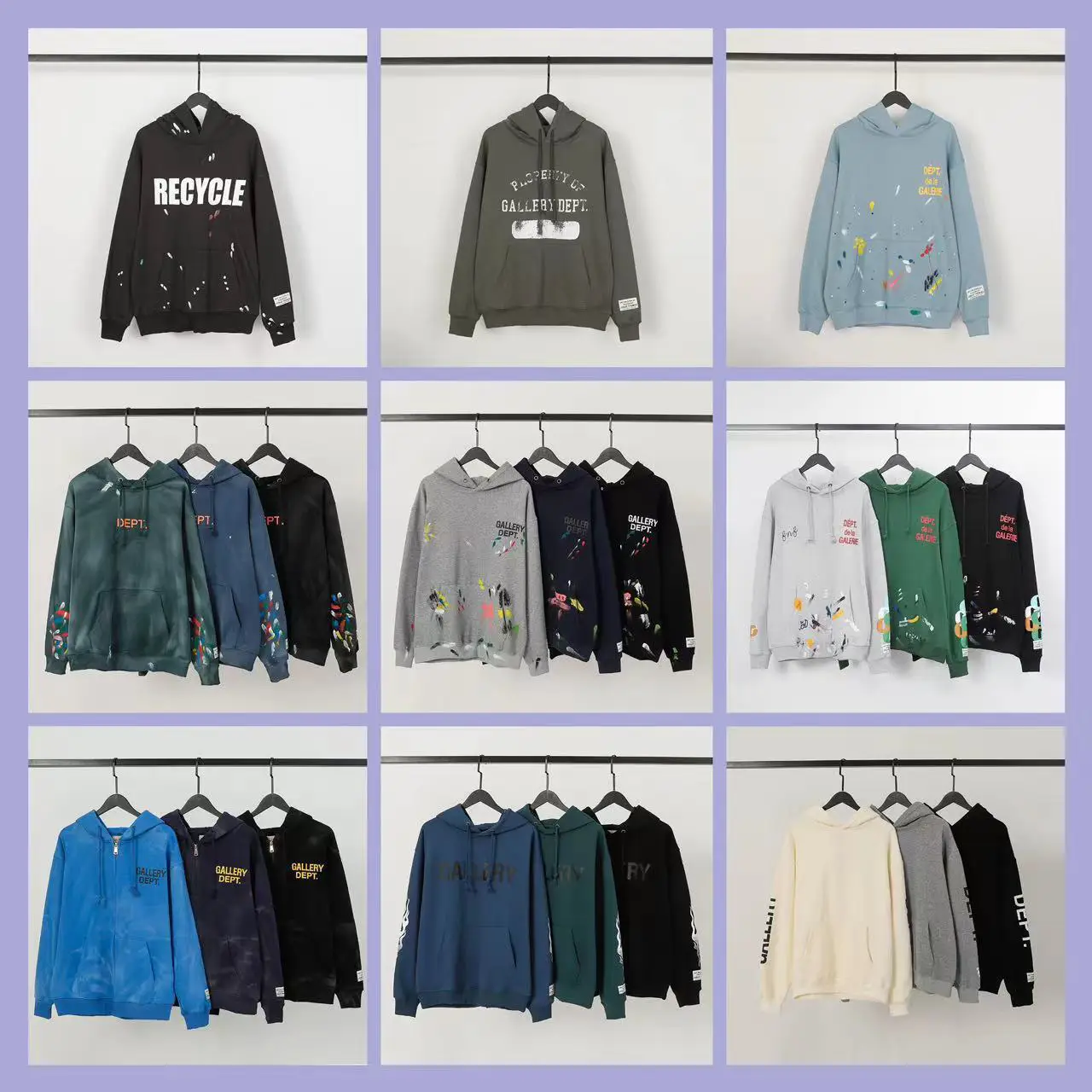 Tide G D hand-painted ink graffiti sweater hooded pullover high street loose male and female couples with the same jacket hoodie
