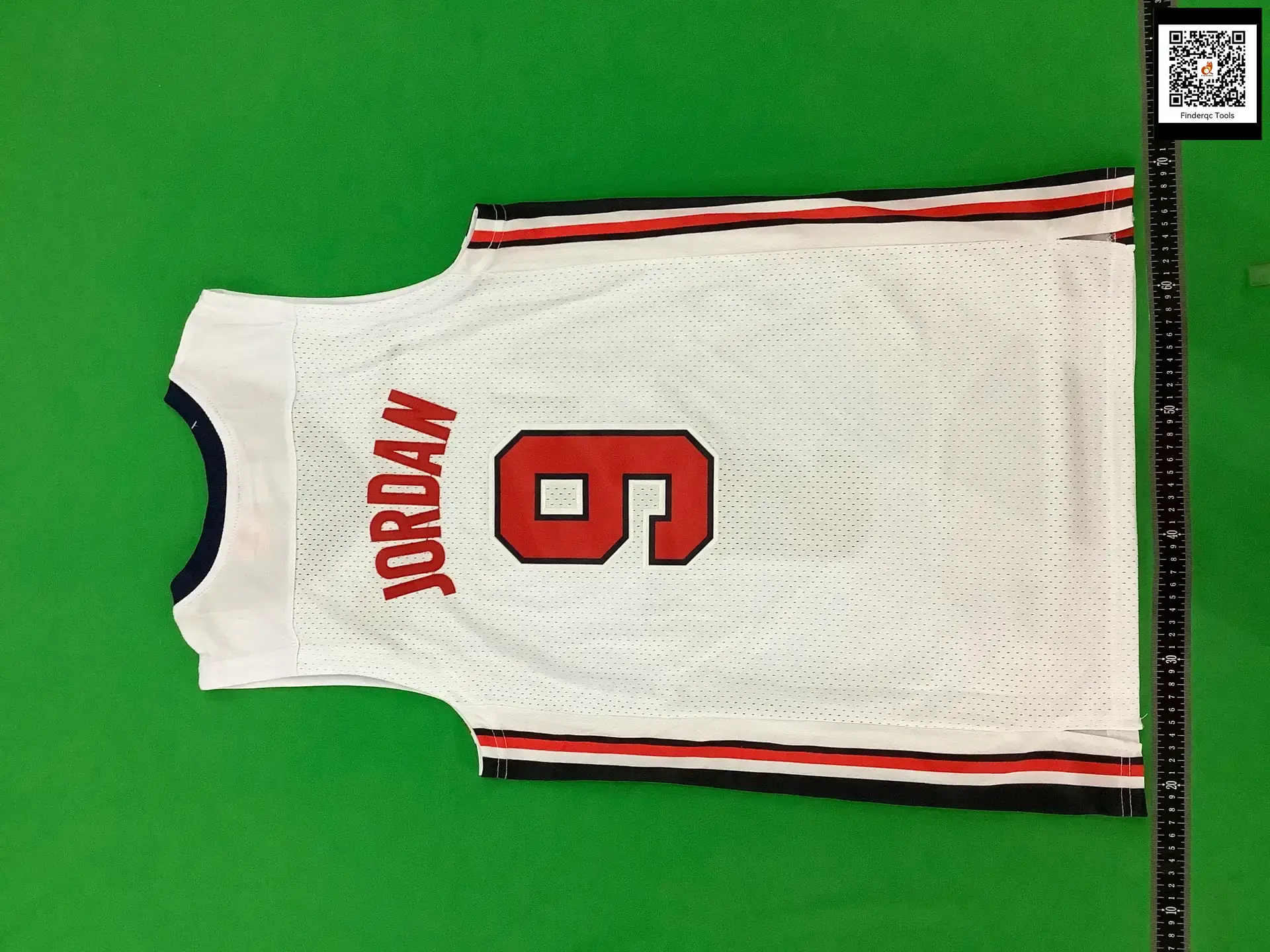 Jordan 6 Basketball Jersey White Red Black