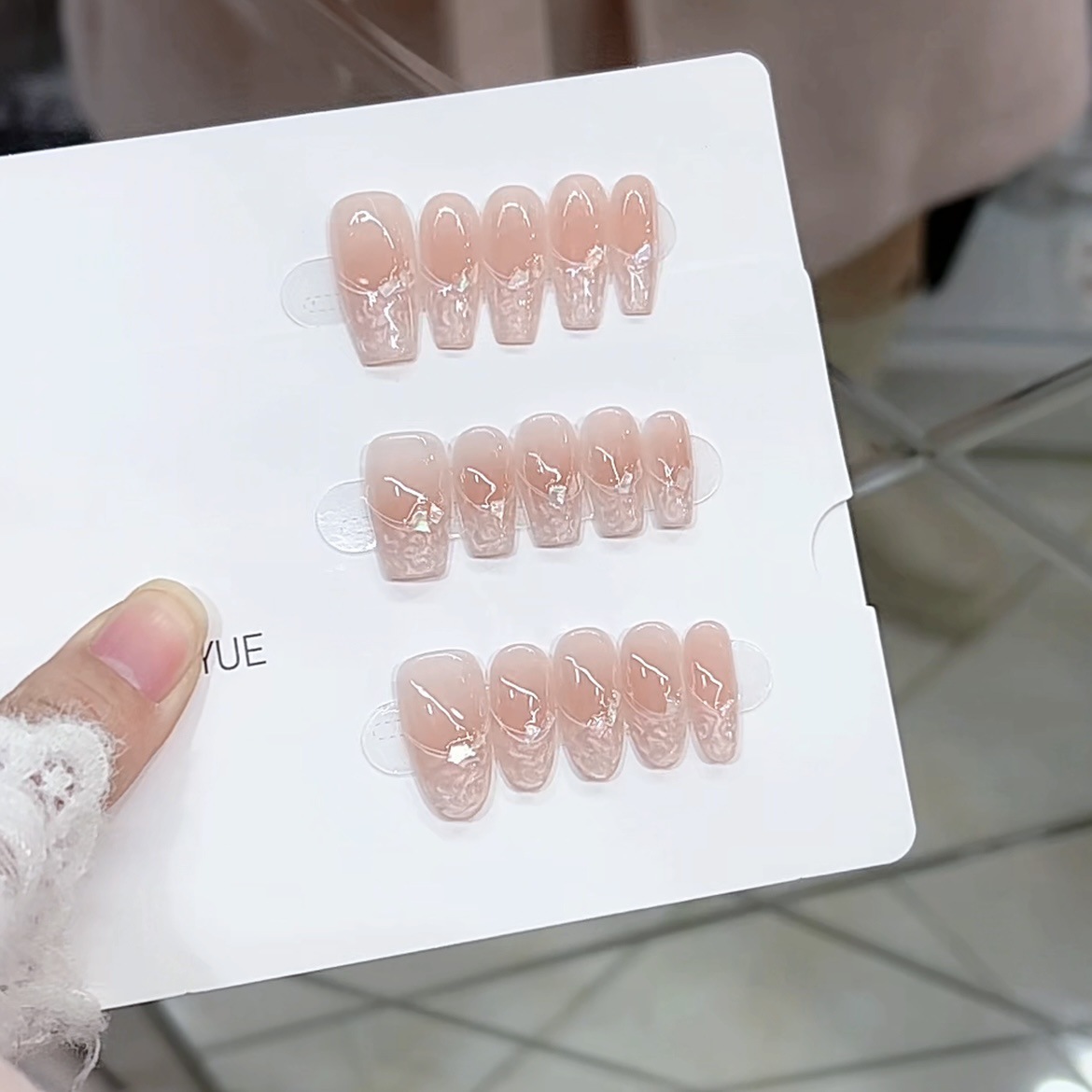 Naizi pure manual phototherapy wear nail milk fu wholesale finished product reuse nail patch