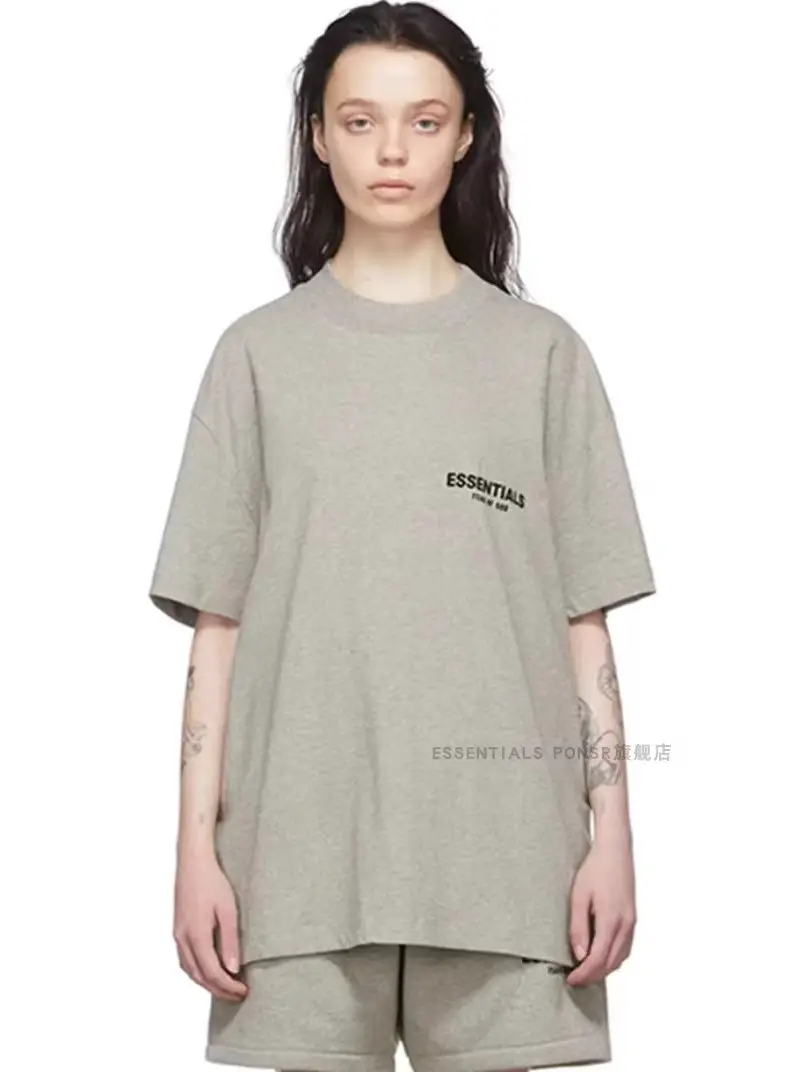 Official Flagship Store Essentials New arrival Fog American Style Casual Fashion Short-Sleeved T-Shirt Trendy Brand for Men and Women Summer