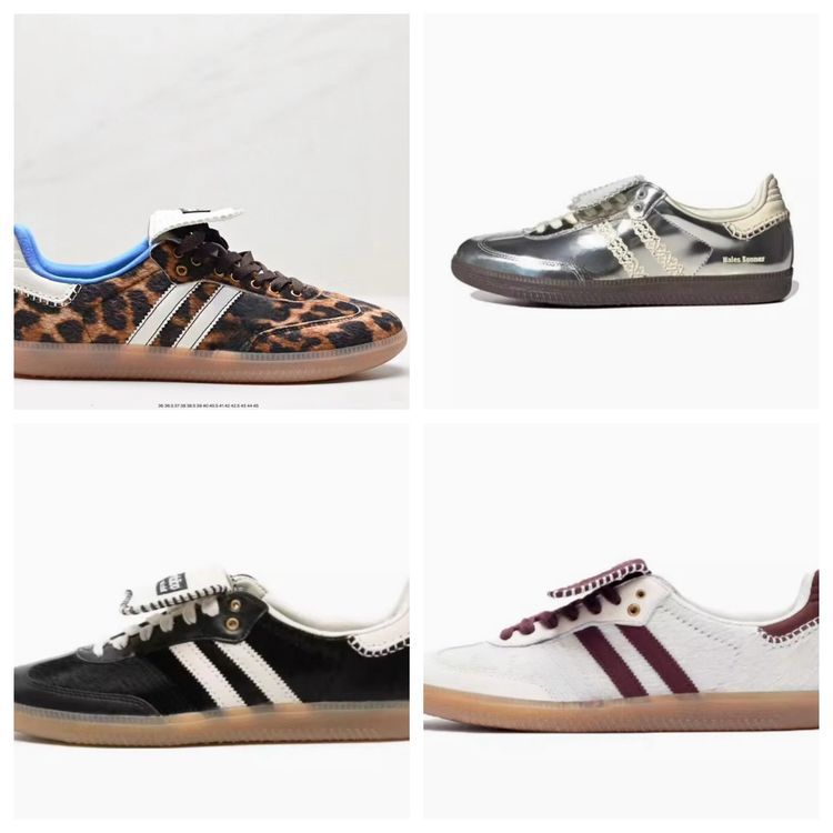 Cross-Border Putian Leopard Print Samba Collaboration German Training Shoes Og Unisex Casual Shoes Retro T-Toe Sneakers Horsehair