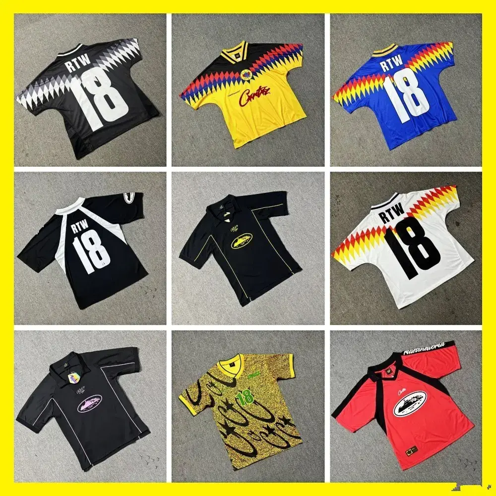 Croteiz Export Wholesale European and American High Street Fashion Brand Sports Short-Sleeved T-Shirt Football Uniform Breathable Polo Shirt Couple Wear
