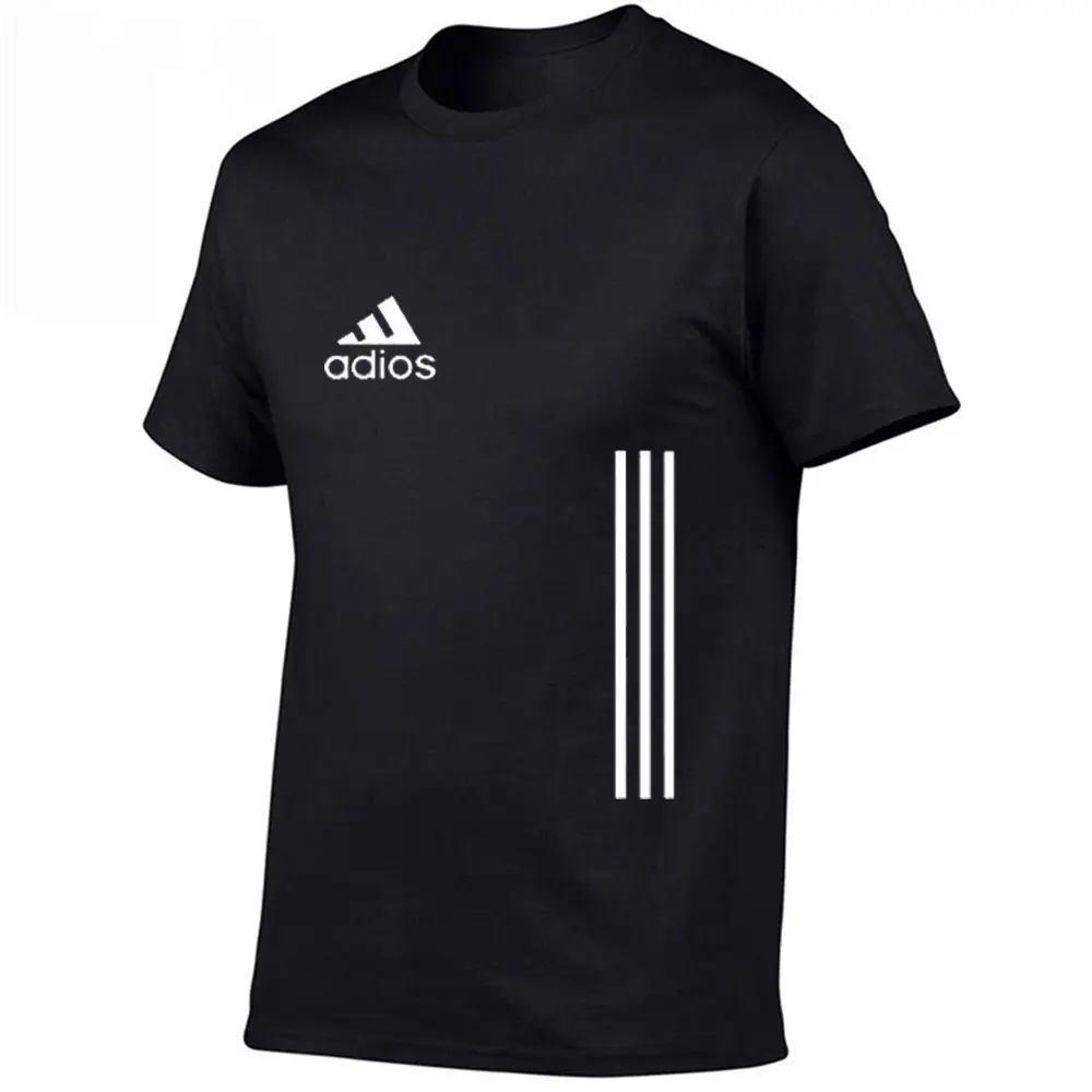 Cross-border new men's printed quick-dry t-shirt youth men's tops cotton sports casual versatile casual fashion