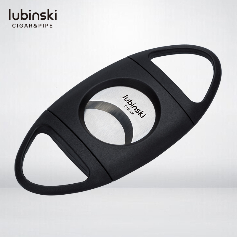 LUBINSKI LUBINSKI Cigar Cutters Plastic Portable Plastic Stainless Steel Cigar Knife Double Blade Cigar Scissors