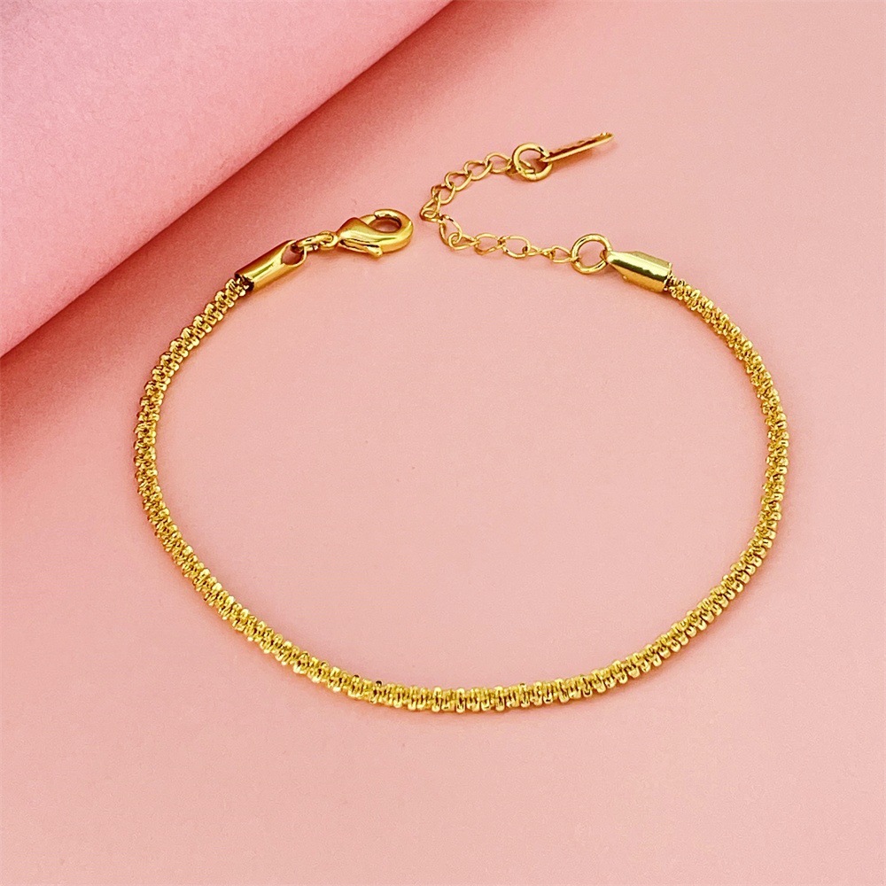 Temu AliExpress with Hot Jewelry Plated 24K Gold Bracelet in stock Supply