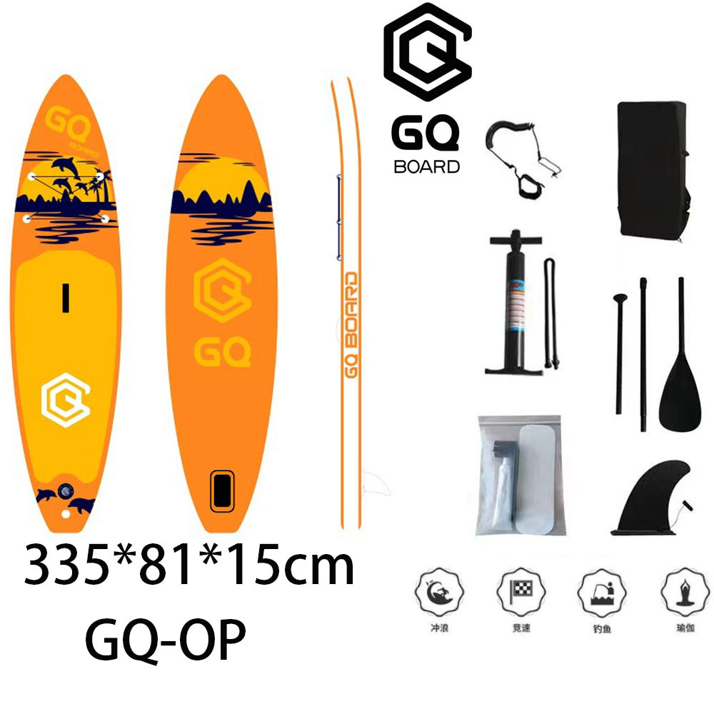 Jieshi Gq-Dp Inflatable Paddle Board Surfboard Foldableable Sup Water Standing Paddling Fishing Platform Outdoor Sports