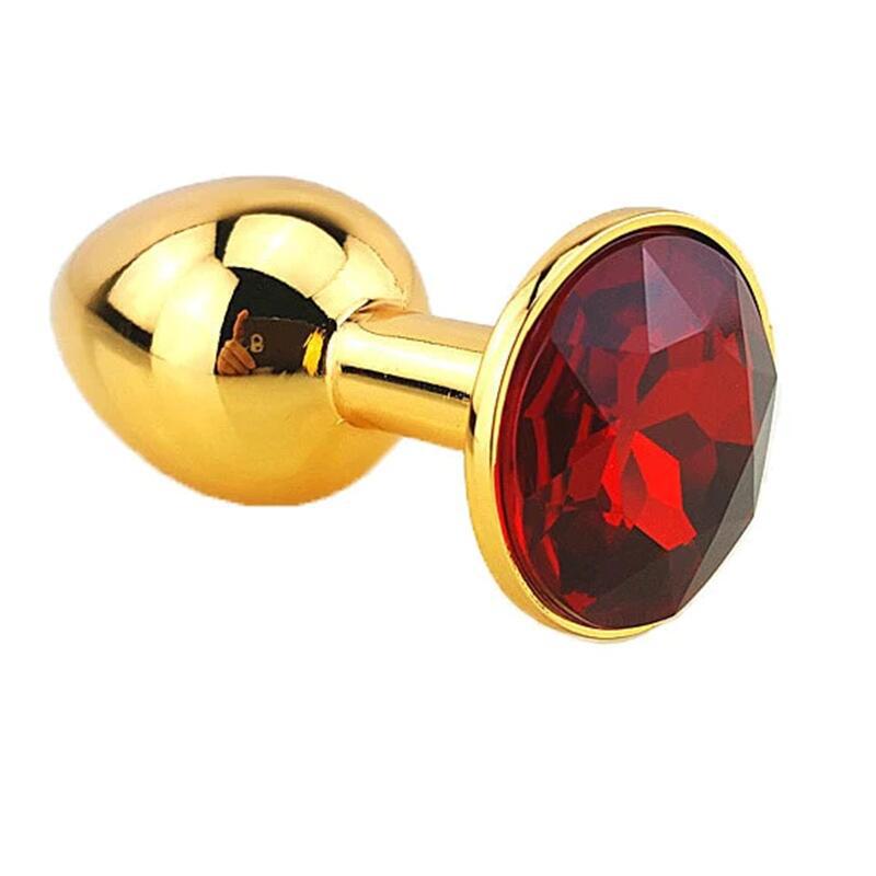 Gold metal anal plug back room utensils for men and women anal masturbation alternative sex toys manufacturers wholesale medium
