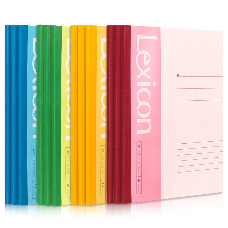 Deli 7651 Students Soft Copy A5 Wireless Glue Book 40 Notebooks Student Record Book Notepad