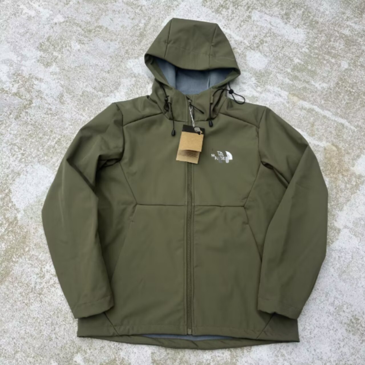 Cross-Border Am North Face Windproof and Waterproof Fleece-Lined Hooded Jacket Foto QC de 1688 na Qualit.ly