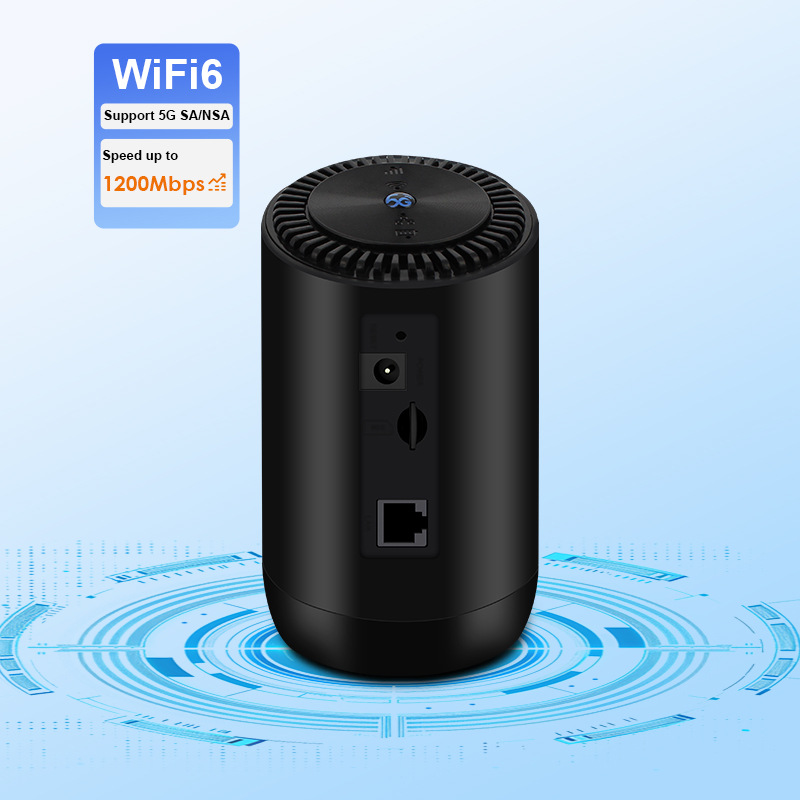 5g Dual-Mode Router with Card Slot, Wifi6 Dual-Band Gigabit Network Port, Compact and Portable, Suitable for Outdoor Use, Mobile Dormitories, and Rental Apartments Cpe