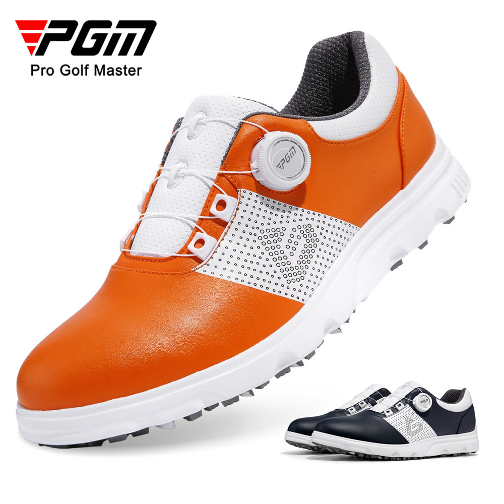 PGM golf shoes men's waterproof sneaker knob shoelace patent anti-slip shoes golf men's shoes