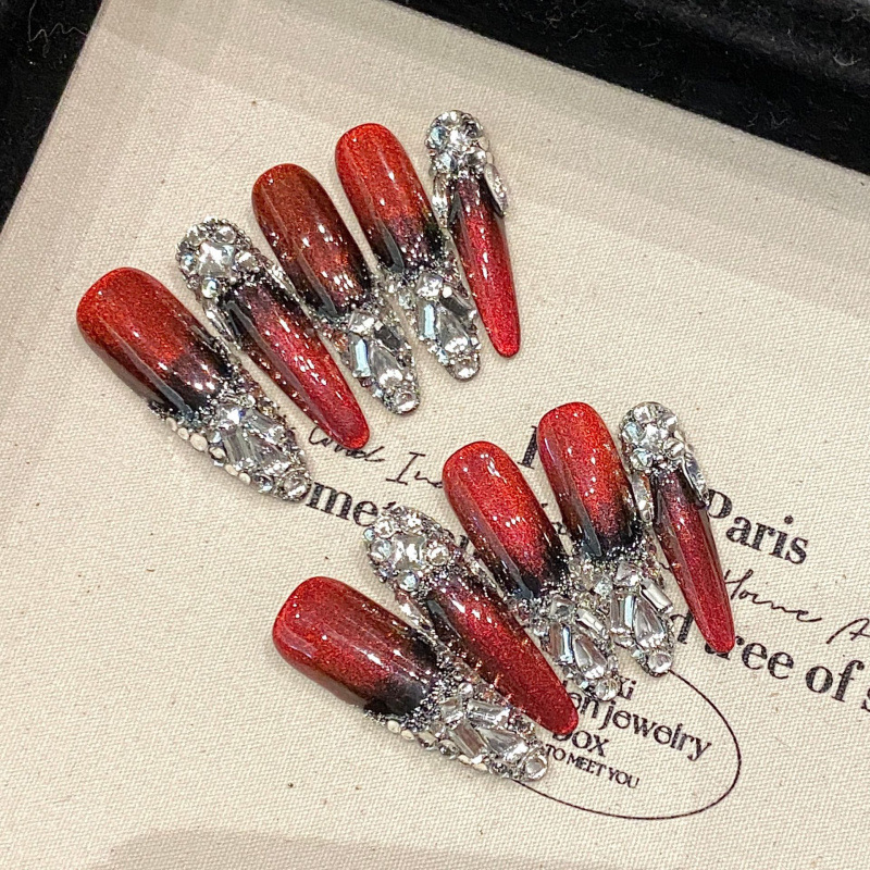 Rikman [Changle Weiyang] Hand-made High-quality 4.0 Cat's Eye Wearable Nail Factory Wholesale