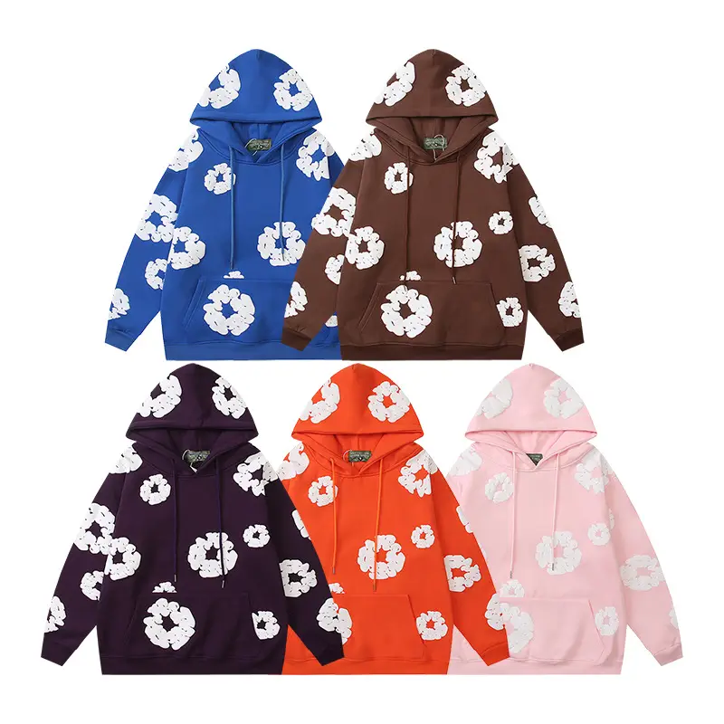 Cross-border source of Internet red with Kanye foam kapok hoodie sweater men's and women's loose terry fat coat