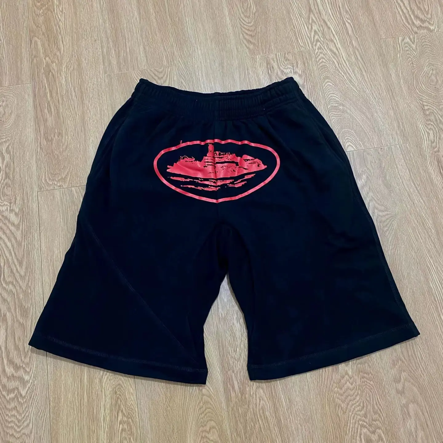 Orteiz Ship High Street American Printed Logo Shorts Ins Trendyy Hip-Hop Skateboard Casual Sweatpants for Men and Women