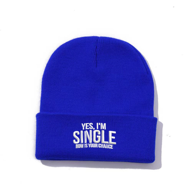 Europe and the United States around the hat wool knitted hat cold warm hat wholesale letter embroidery cold hat Joker cross-border