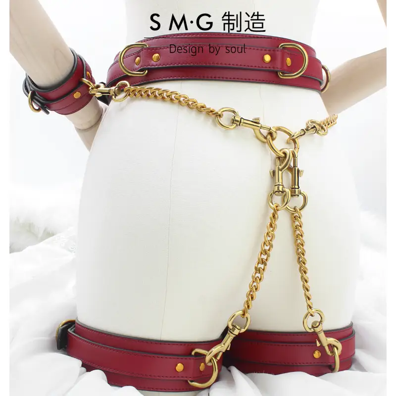 Sm Sex Toys for Men and Women Dog K9 Training Sp Tool Handcuffs Collar Binding Anti-Spitting Ball Suit