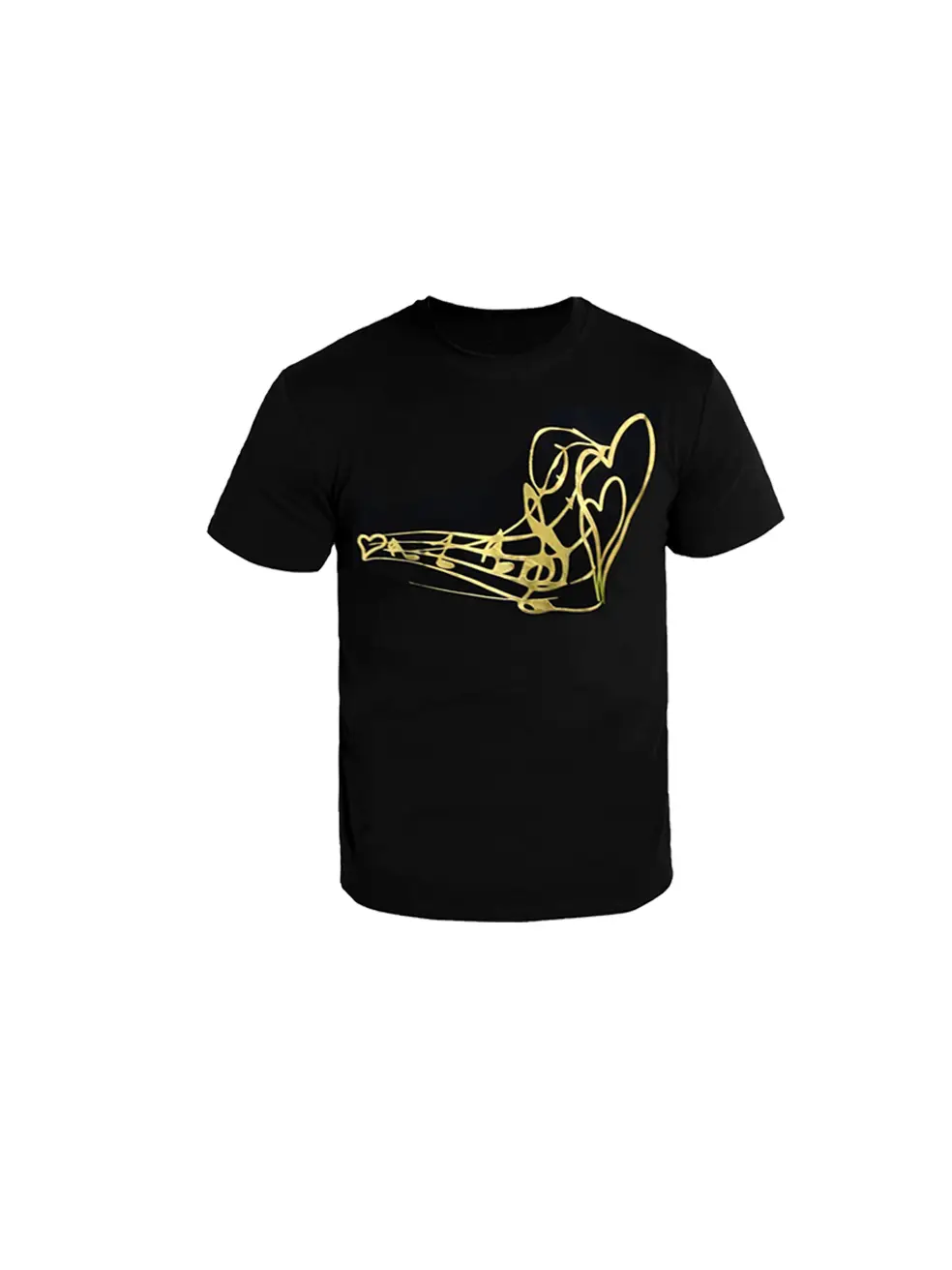 CHAI (disassembled) 25SS note heart hot stamping printed short sleeved minimalist slim fit T