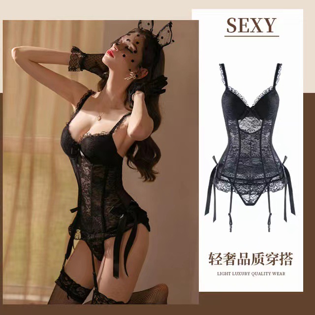 Sexy Underwear Vest Gathered Sexy Suit Lace Small Chest Keel Slim Slim Fit Steel Anchor Uniform