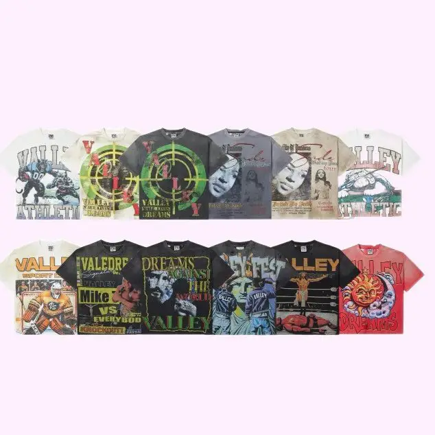 vale Forever Valley Fest Bling Tee 烫钻洗水做旧纯棉短袖T恤