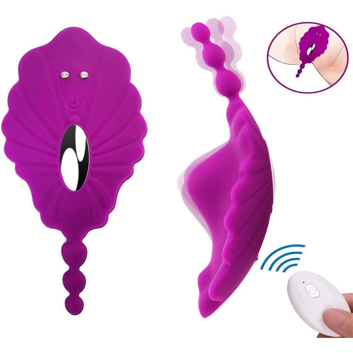 New Little Bee Wearable 10-Frequency Vibration Invisible Wearable Female Flirting Masturbator Adult Products Wholesale Delivery