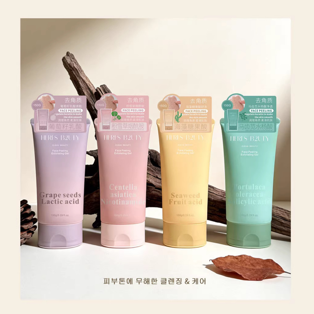 Heris Grape Seed Lactic Acid Exfoliating Gel Gel for Whole Body Exfoliation and Deep Cleansing Scrub
