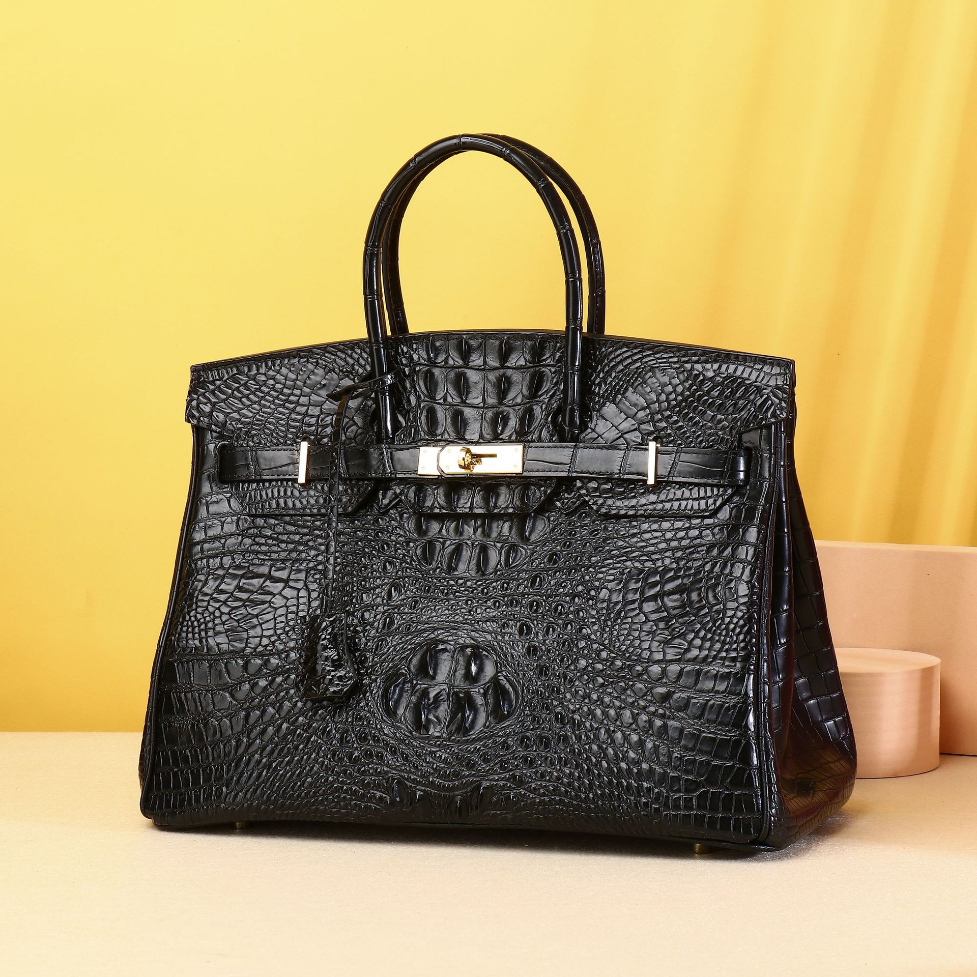 Crocodile Bone Pattern Classic Platinum Bag Large Capacity Women's Wrist Bag Versatile Women's Bag Factory Wholesale Mother's Day Gift