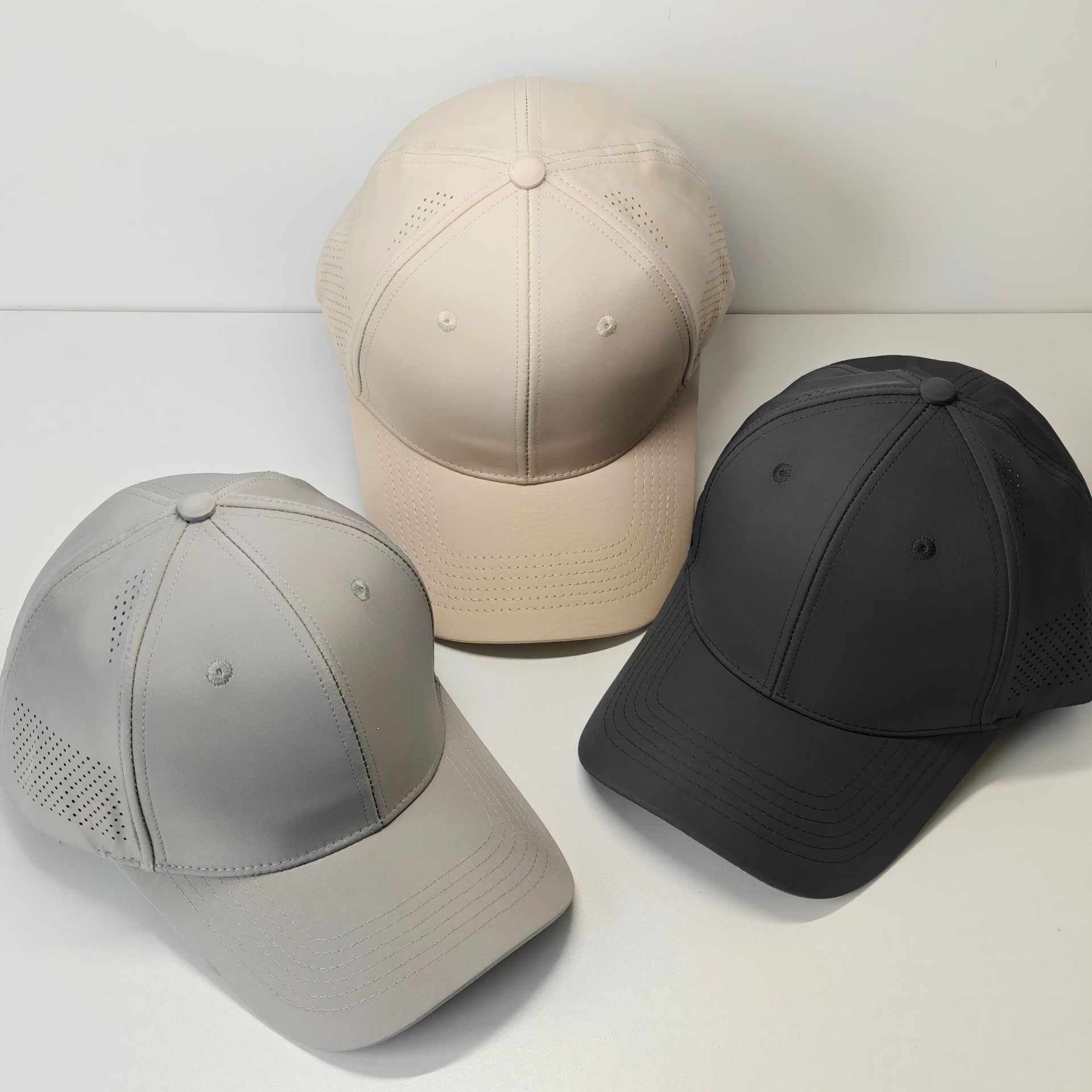Foreign Trade Golf Six-Panel Hat with Custom Logo, Amazon Cross-Border Breathable Quick-Dry Sports Sun Protection Baseball Cap