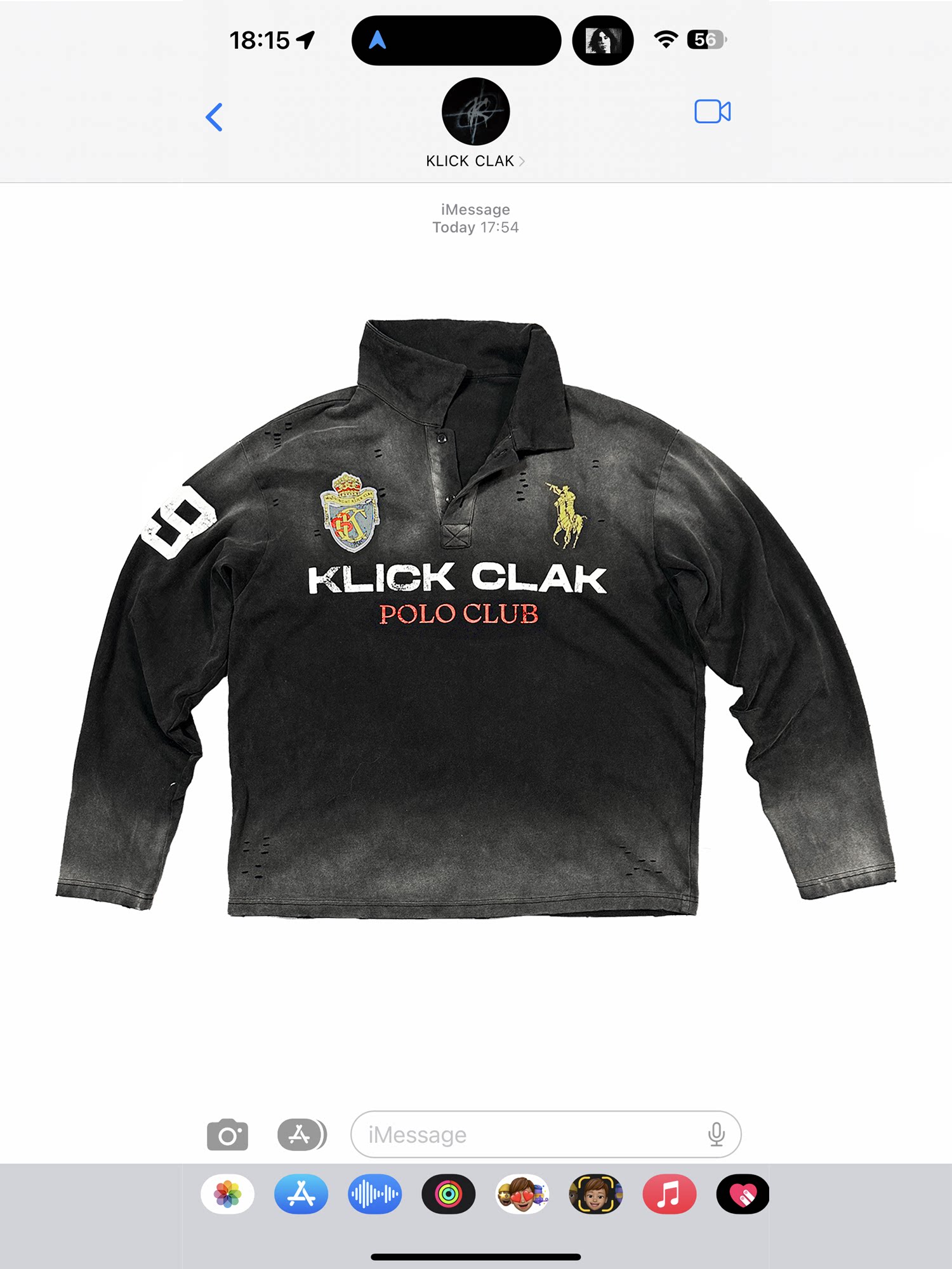 Klickclak25Ss Washed Distressed Spray-Dyed Printed Short-Sleeve Polo Shirt T-Shirt Long-Sleeve Base Layer QC-foto van TAOBAO op Qualit.ly