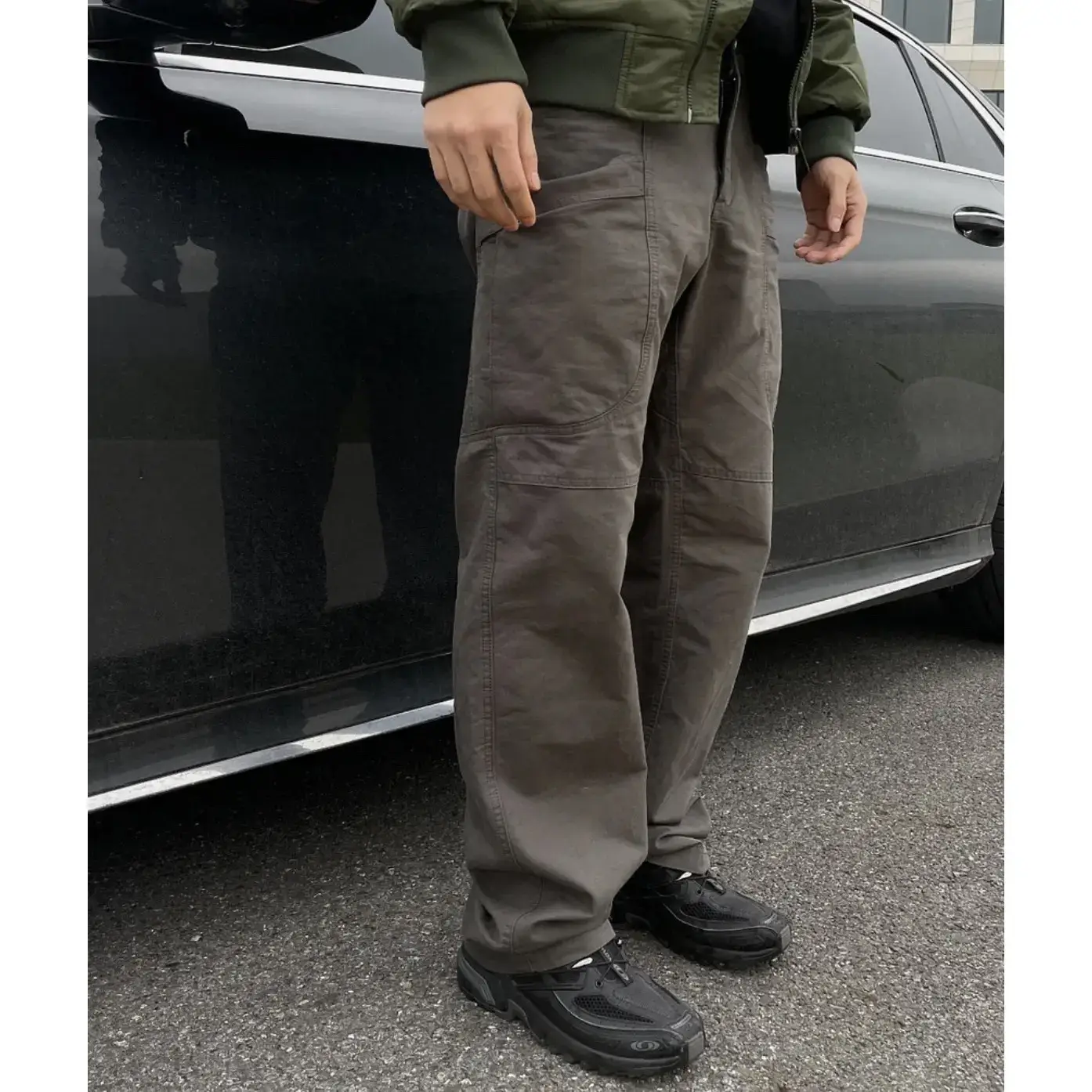 Independent Army bird Cargo straight multi-pocket overalls commuter logging pants cleanfit style trendy niche