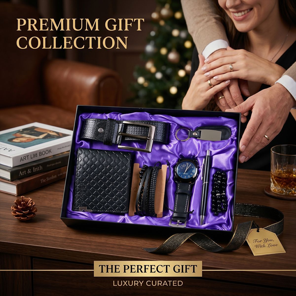 Cross-Border Valentine's Day Men's Gifts, Business Gift Sets, Watches, Wallets, Belts, Men's Day, Father's Day Souvenirs
