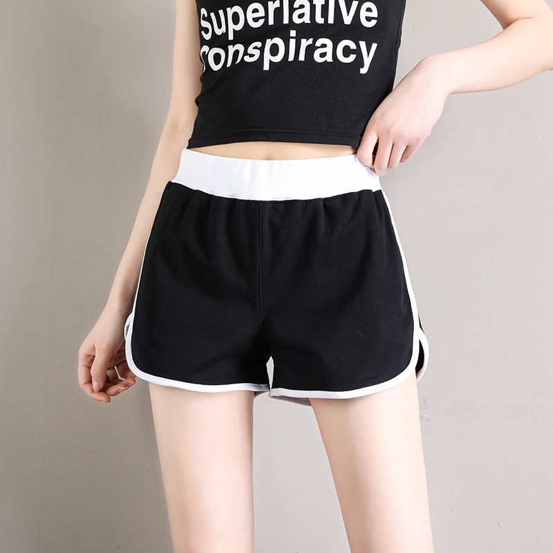 Color-Blocked Shorts Dopamine Style Petite High-End Feel 2026 Summer Sports Casual High-Waisted Slimming Outerwear Pants