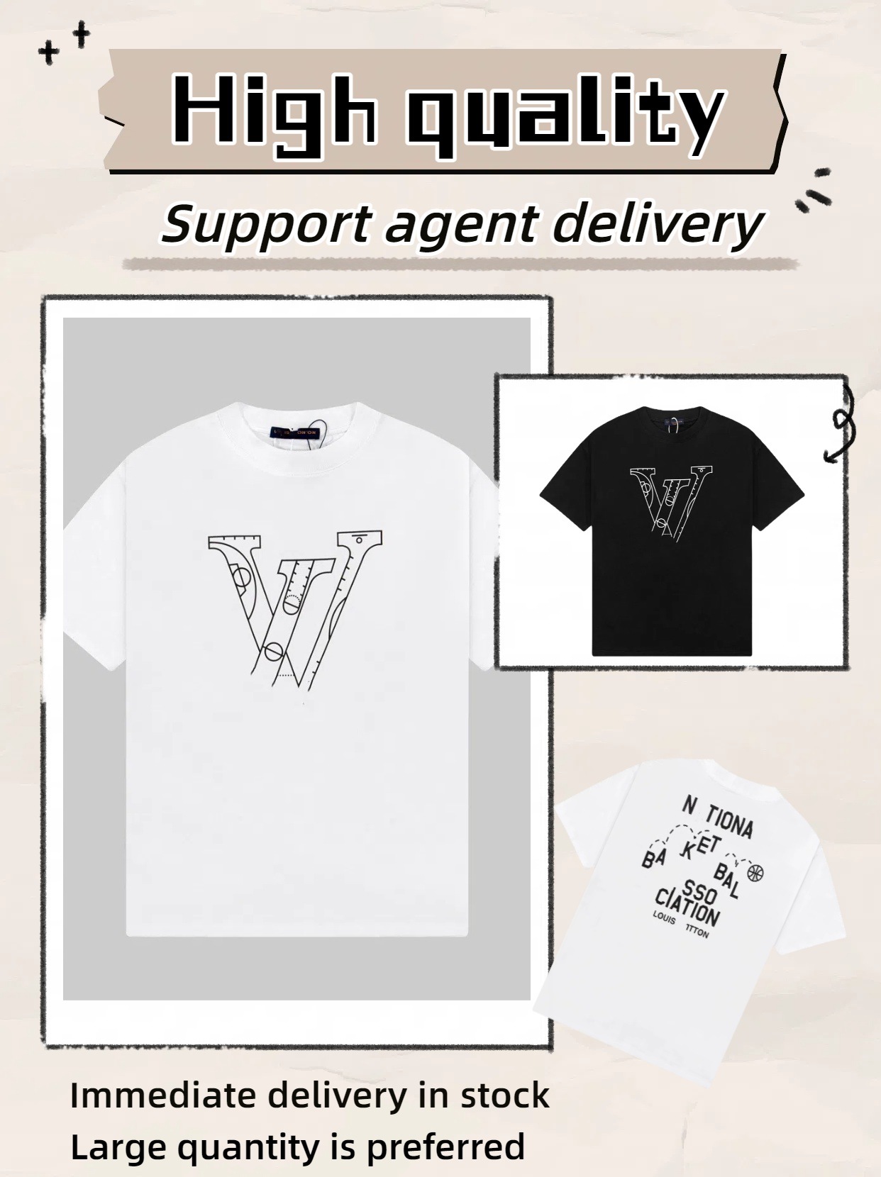 Correct Version 25Snba Co-Printed Short Sleeve Tide Brand