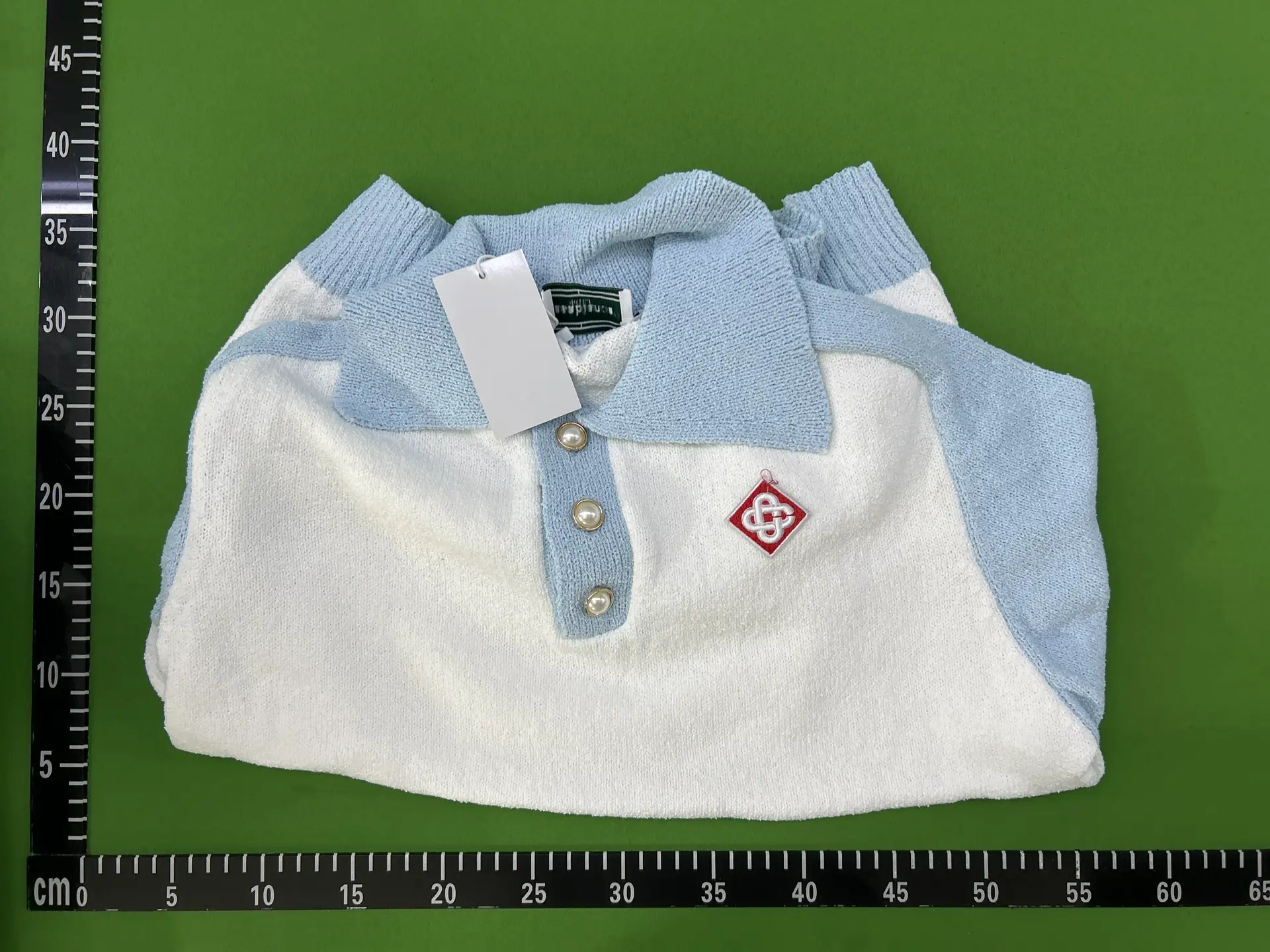 Casablanca Contrast Color Knitting Suit Trendy Men's and Women's Spring and Summer New arrival Casual Lapel Polo Shirt Fashion shorts