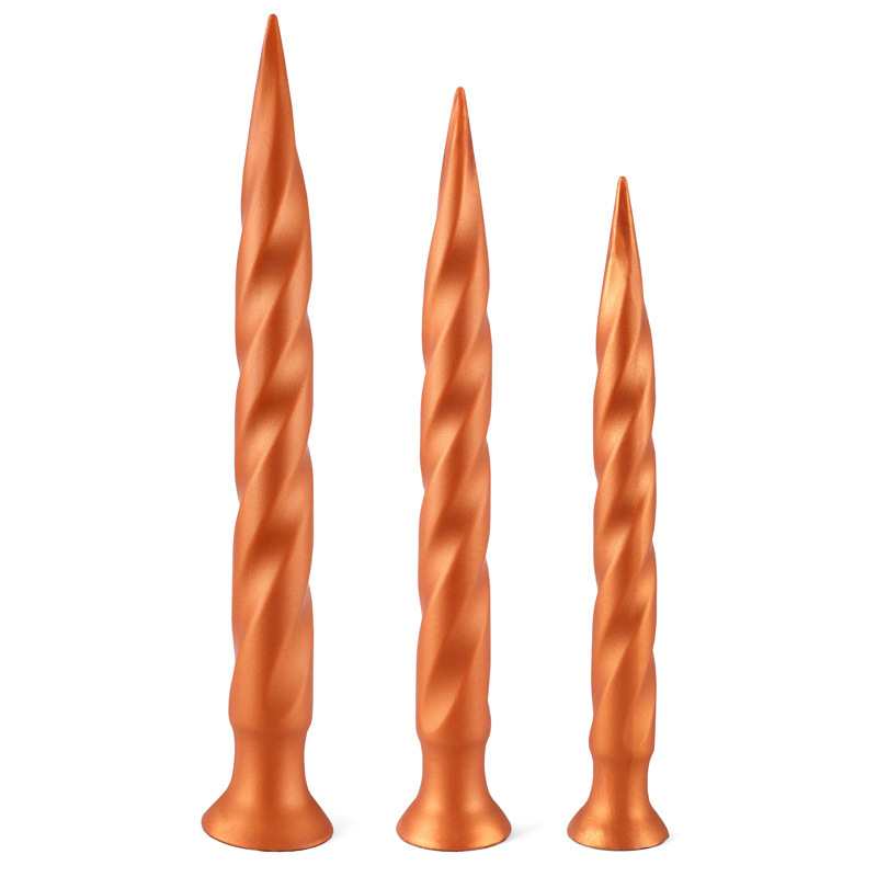 Cross-border super-long threaded nail suction cup soft posterior anal plug female chrysanthemum anal expander husband and wife flirting sex toy