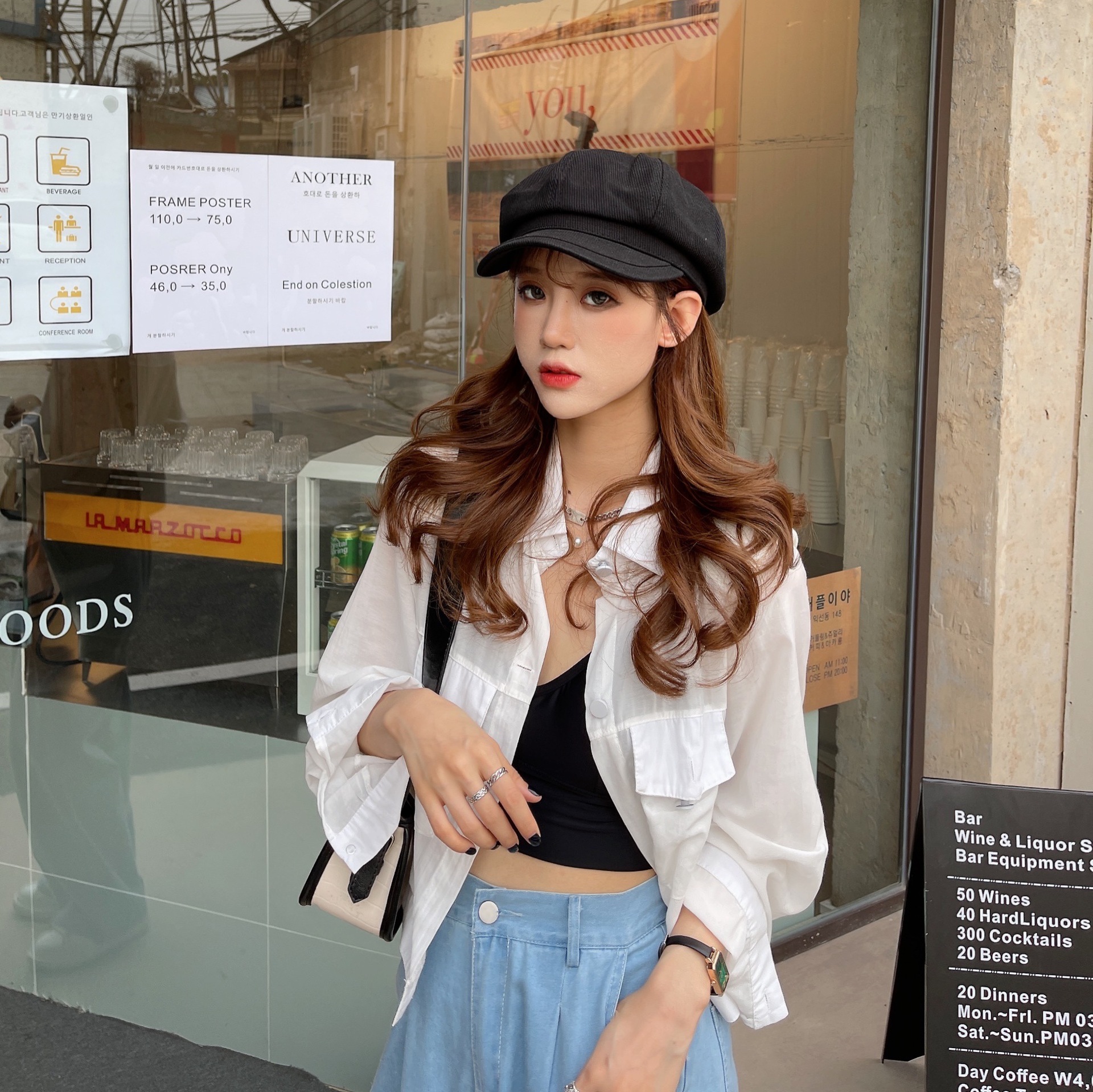 Black Beret Women's New Arrival All-Match Fashionable Octagonal Cap Simple Korean Style Big Head Cloud Cap Autumn and Winter Hat