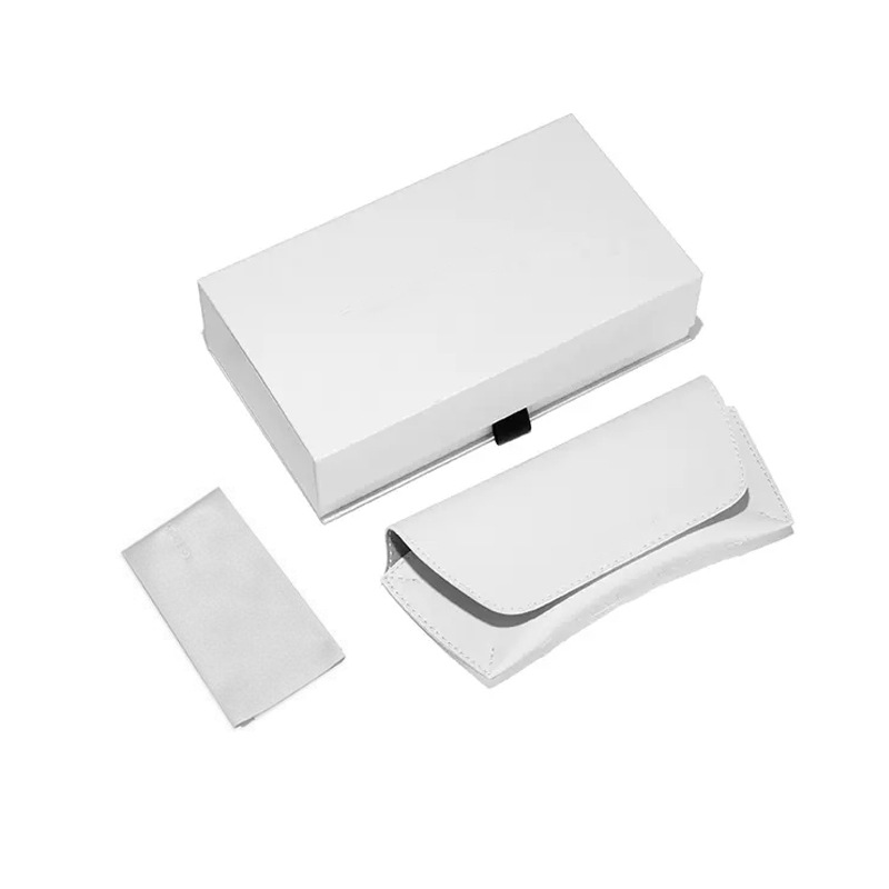 Gm New White Mirror Box Classy Simple Anti-Fall and Anti-Pressure Large-Capacity Sunglasses Gift Box Cloud Bag Cycling Glasses Case