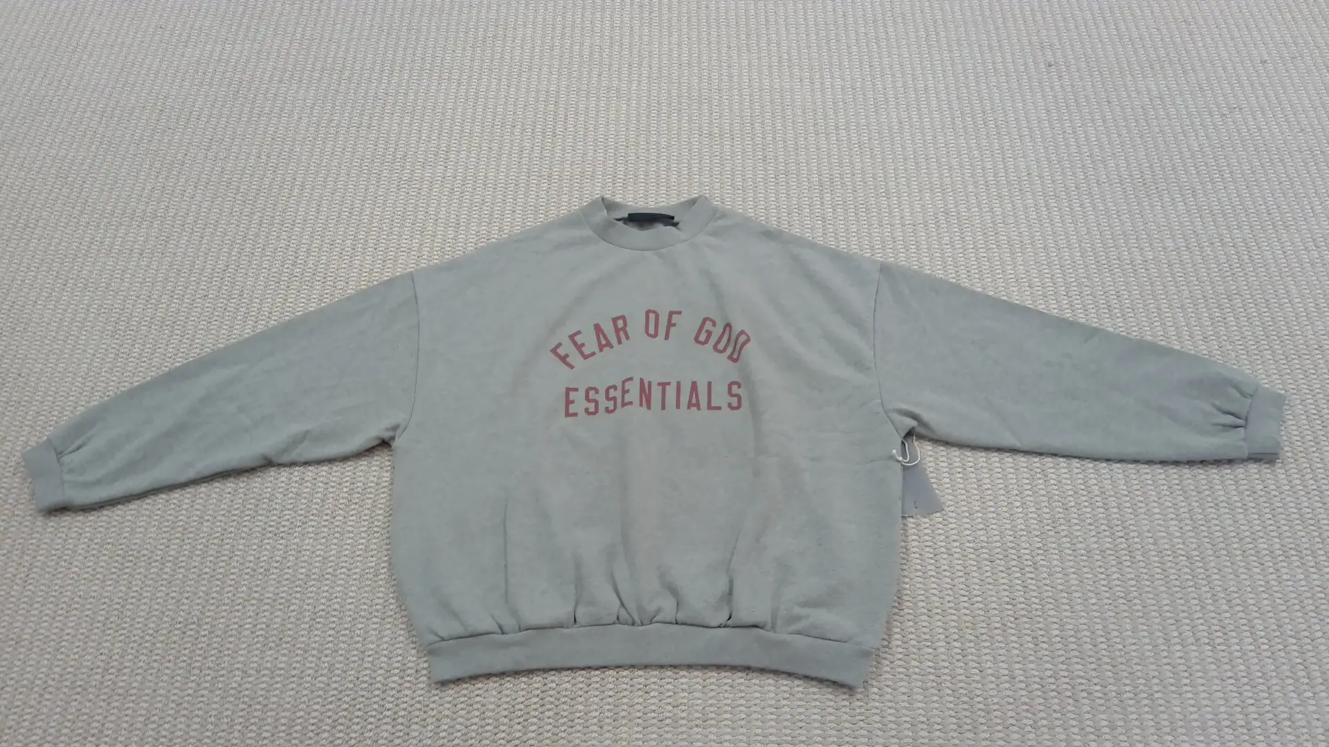 2024FW Pulling Round Neck Sweatshirt 480g Heavy ESSENTIALS Flannel Sweatshir Cross-border Crewneck