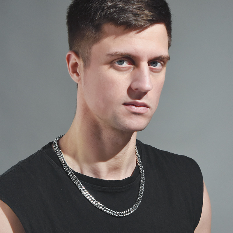 Cuban chain trend personality men's simple necklace veriac chain fashion Korean fashion Men hip hop domineering jewelry wholesale