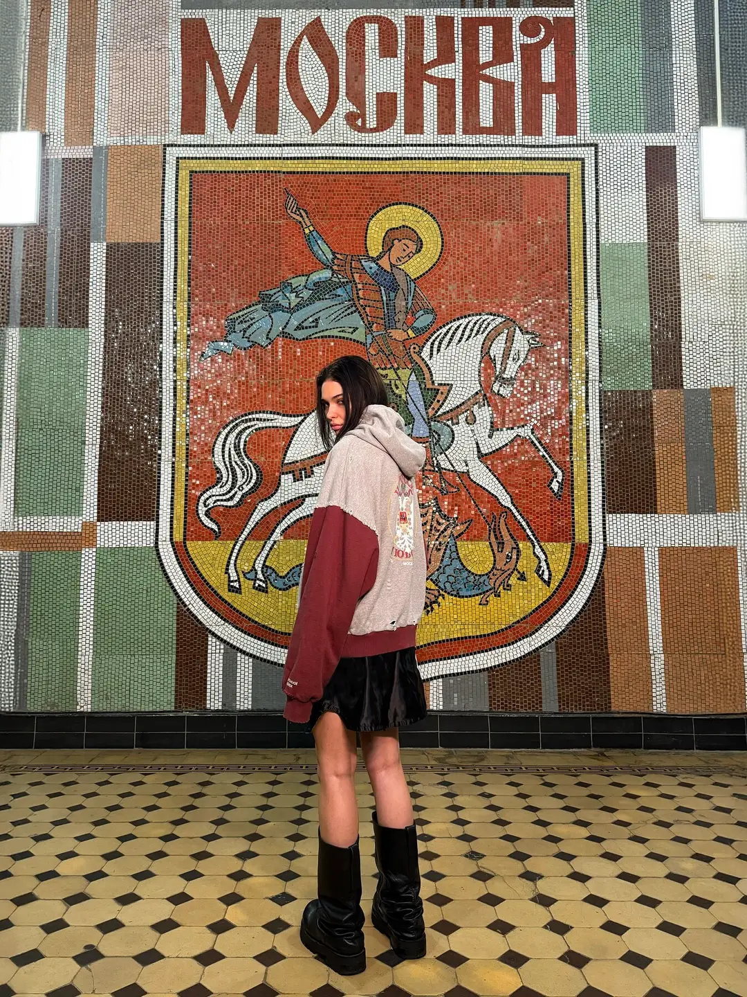 Protocol Index Russian Limited Edition Knight War Horse Distressed Zipper Hoodie American Casual Jacket