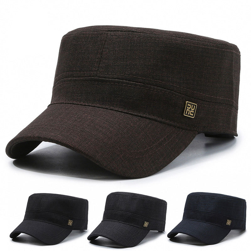 Hat Men's Spring and Autumn Sunshade Flat Top Hat New Style Middle-aged and Elderly Dad Summer Casual Thin Casual Grandpa Hat