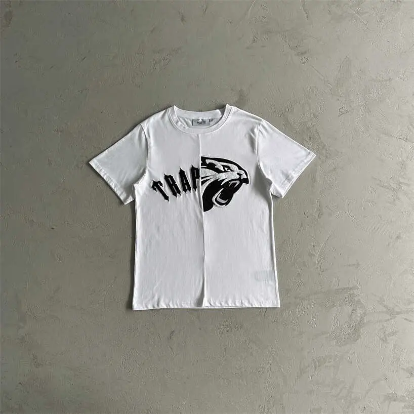 Trapstar Patchwork Tiger Head Short Sleeve shorts T-Shirt Suit Original Quality Fashion Men Hemp Rope Street hip hop