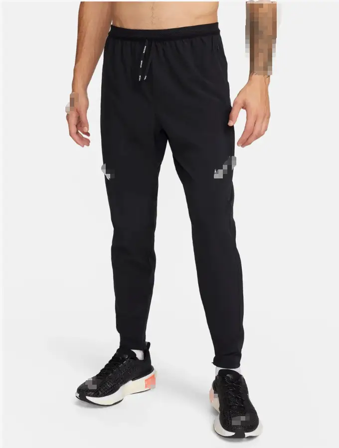 2025 Cross-Border Men's Sports Casual Pants Breathable Quick-Dry Drawstring Solid Color Sports Long Pants
