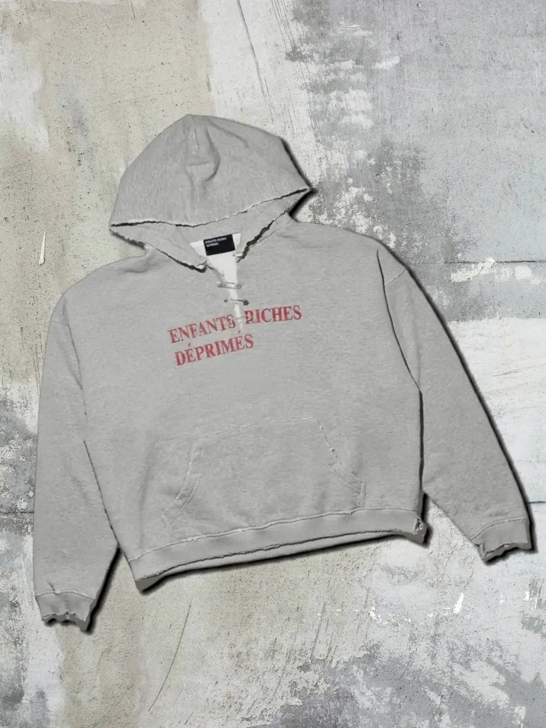 High Version Erd Slogan Washed Distressed Pin American High Street Trendy Brand Sweatshirt Loose Short Wide Heavy Hoodie for Men
