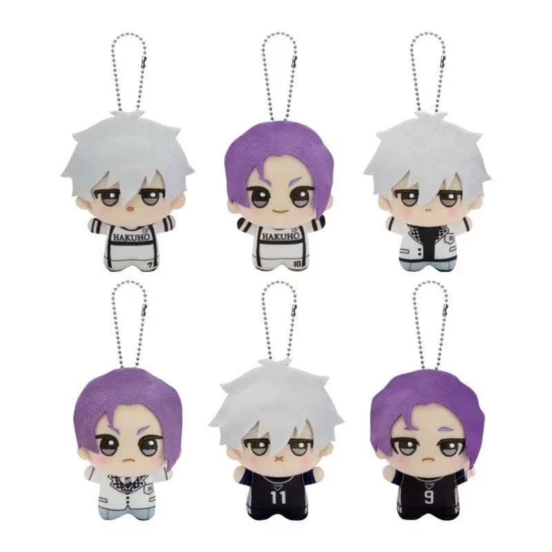 Blue Lock Movie Version Nagi Seijuro, Mikage Ryo, Nuno Plush Doll Keychain, Blue Lock Plush Toy Bag Charm