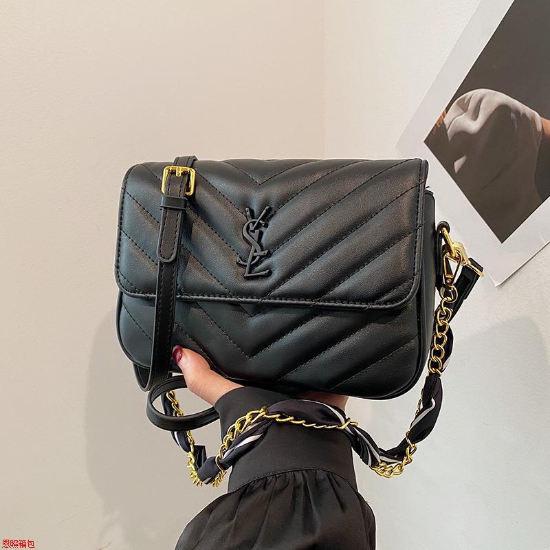 2025 Embroidered Versatile Quilted Crossbody Chain Shoulder Bag New Fashion Bag Style Small Female Thread Y High-End Fragrance Style Zdjęcie QC z 1688 na Qualit.ly